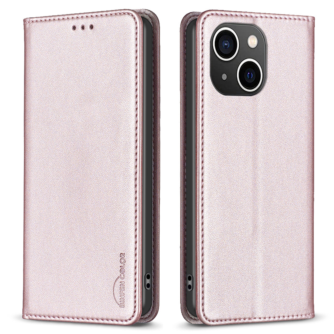 BINFEN COLOR BF18 Card Holder Phone Cover for iPhone 13 14 PU Leather + TPU Stand Phone Case BINFEN COLOR BF18 Card Holder Phone Cover for iPhone 13 14 PU Leather + TPU Stand Phone Case